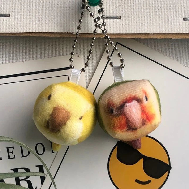 Mini Plush Parrot Keychain