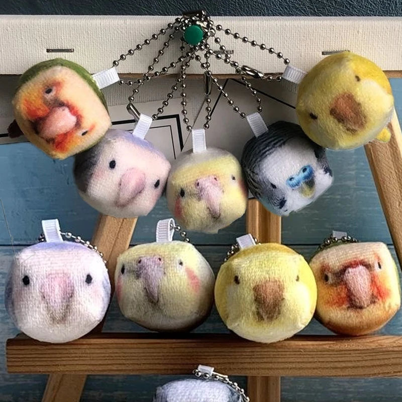 Mini Plush Parrot Keychain
