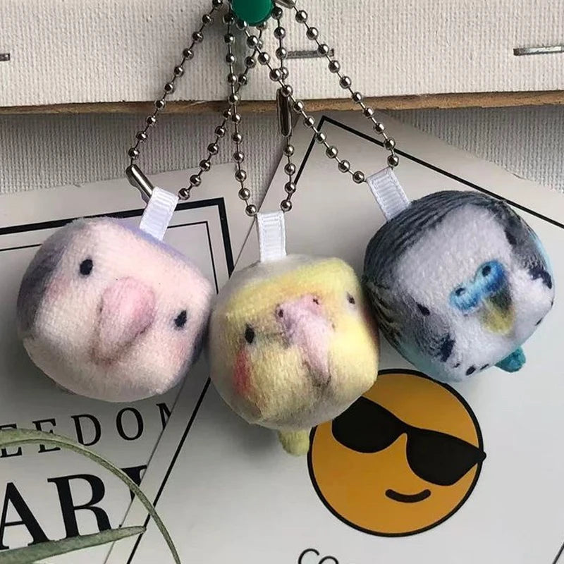 Mini Plush Parrot Keychain
