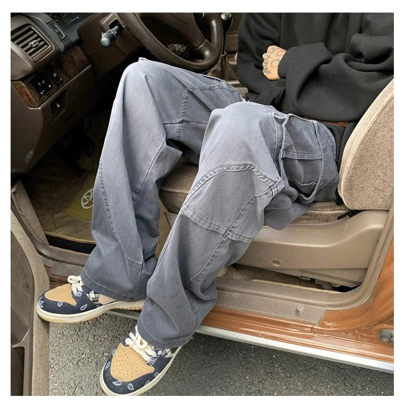 KRLG VECTOR — Pantalón cargo de pierna ancha