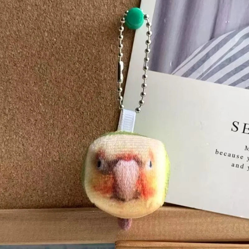 Mini Plush Parrot Keychain