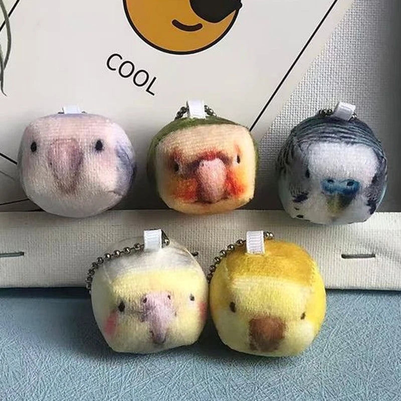 Mini Plush Parrot Keychain