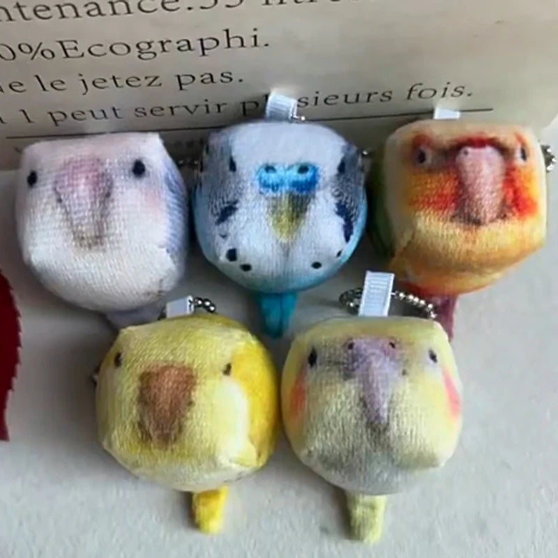Mini Plush Parrot Keychain